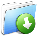 Aqua Stripped Folder DropBox Icon 128x128 png